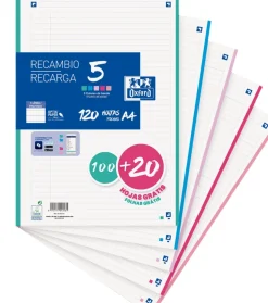 Online Oxford Recarga A4 120 Folhas Pautado 5 Cores Pastel
