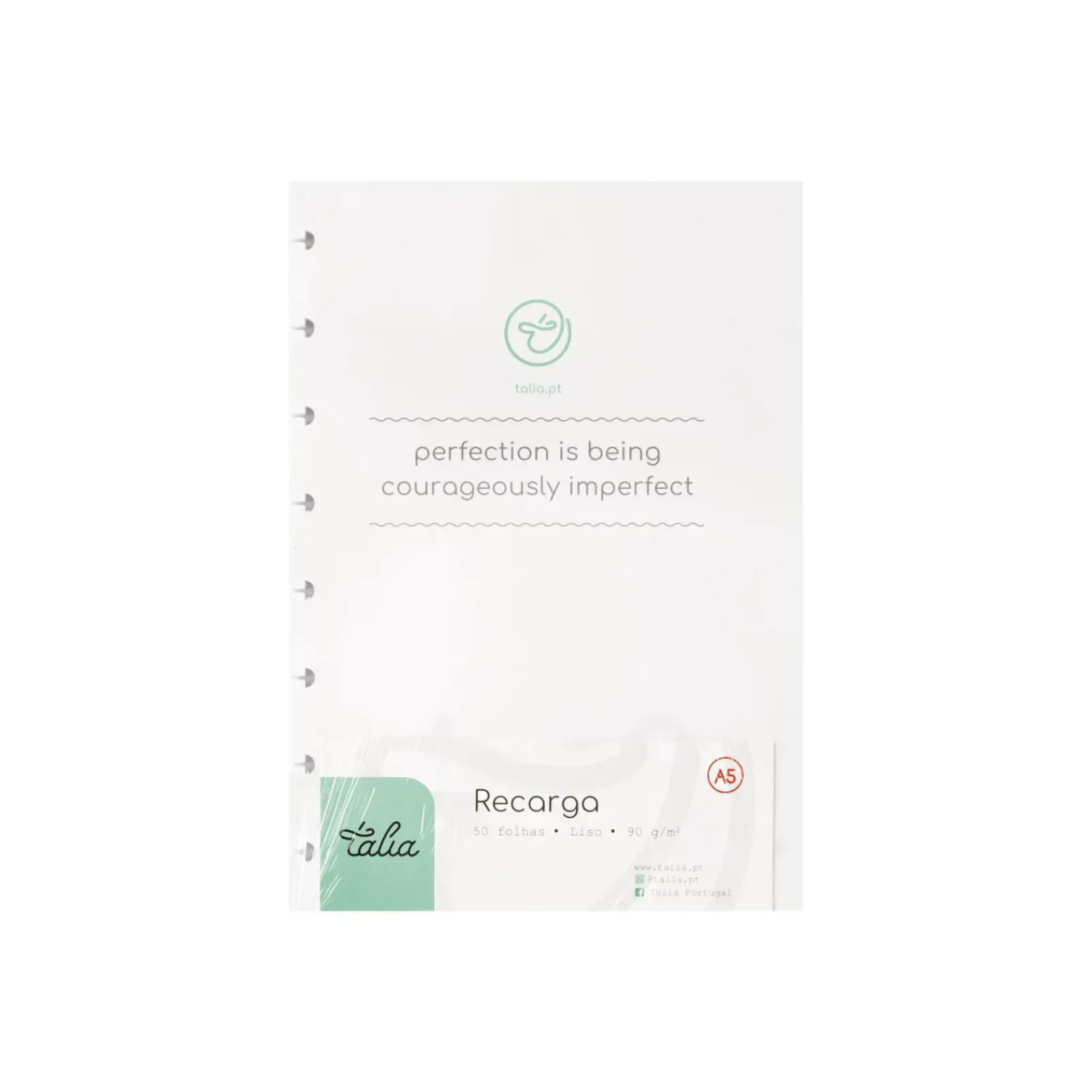 Talia Cadernos E Recargas|Cadernos De Disco > Recarga para Caderno Smart A5 Liso 50 Folhas