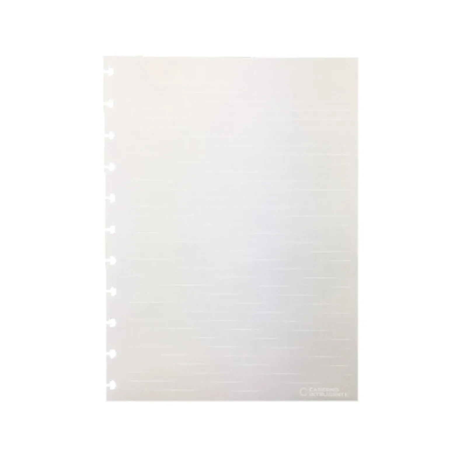 New Caderno Inteligente Recargas Grande Pautadas 120G Branco