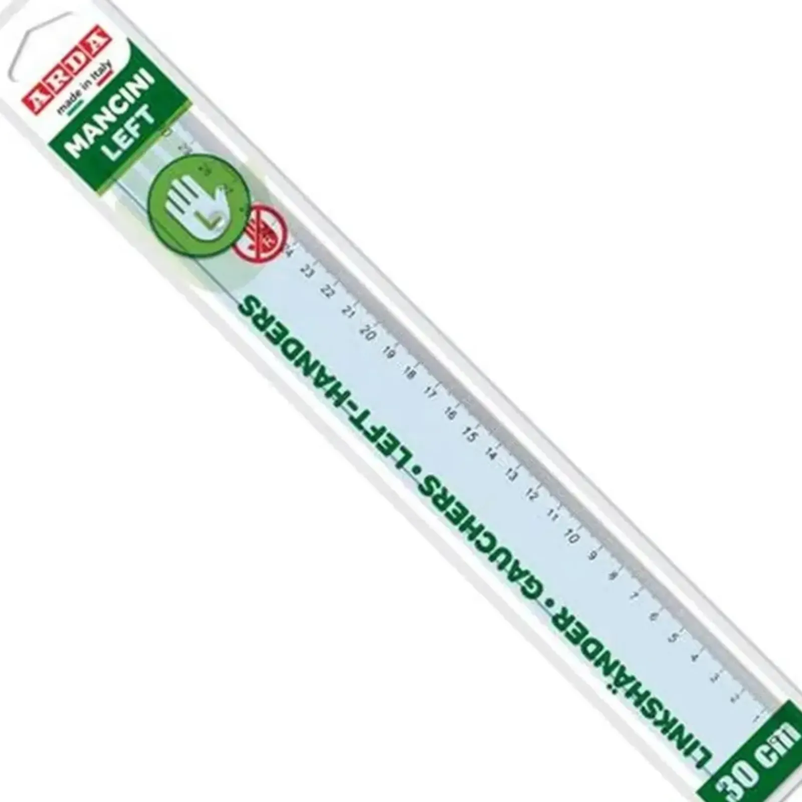 Arda Réguas E Acessórios > Régua Plast 30Cm Para Esquerdinos