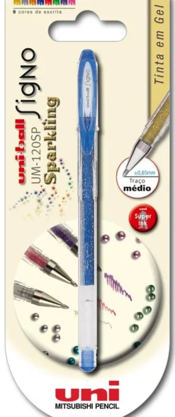 Uni Canetas E Esferográficas|Escrita > Roller Signo Sparkling de Tinta Gel Brilhante (várias cores)