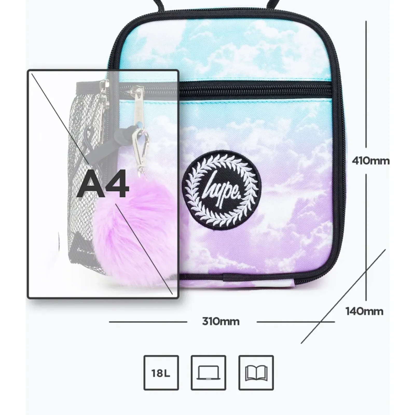 Hype Saco Lanche Cloud Lilás Azul