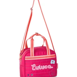 New Luluca Saco Lanche Logo Rosa