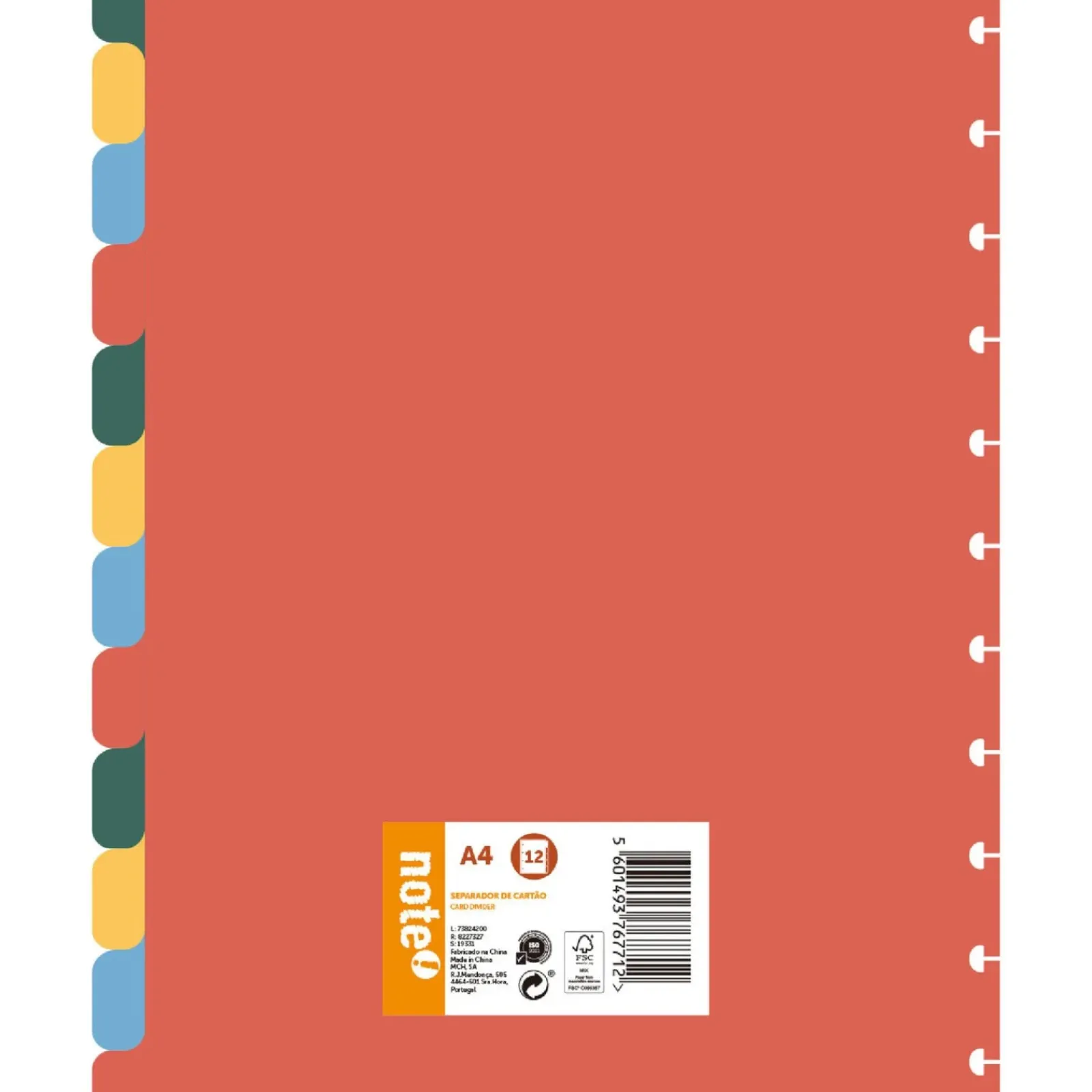 Clearance Note! Separador Cartão A4 Com 12 Divisórias