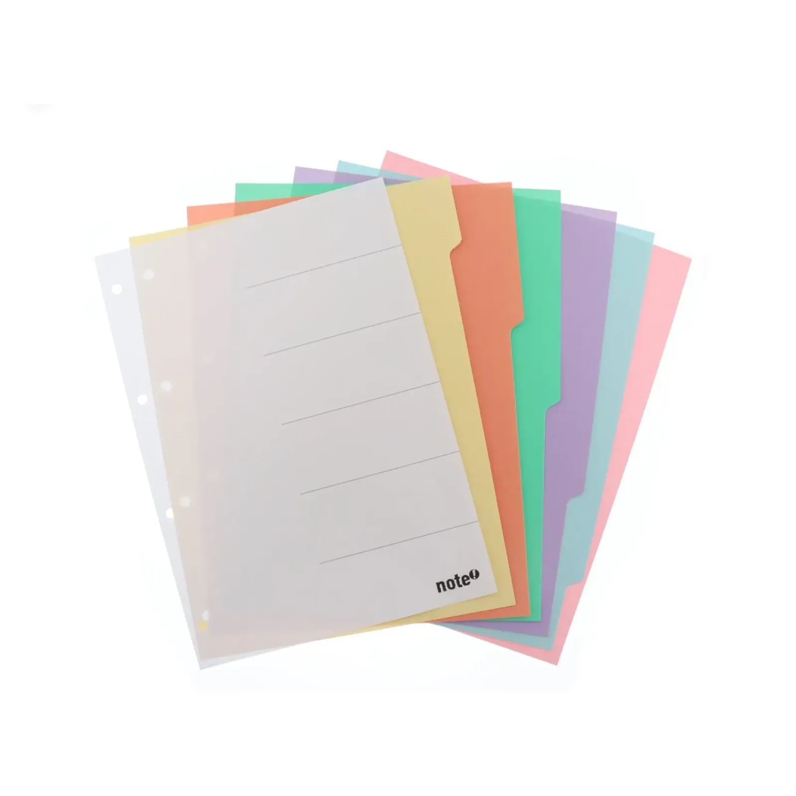 Note! Separadores E Micas > Separador com 6 Divisórias Pastel