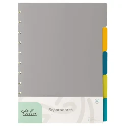 Talia Cadernos De Disco|Separadores E Micas > Separadores A4 para Caderno Smart com 5 Divisórias
