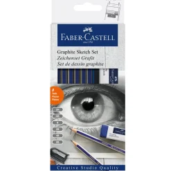 Faber Castell Lápis E Lapiseiras|Escrita > Set de Desenho com 6 Lápis, Borracha e Afia