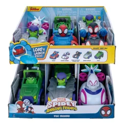 Clearance Spidey Snf - Mini Vehiculos Lanza Discos Asst