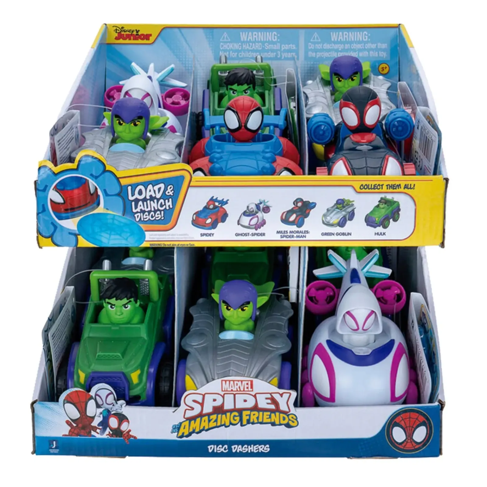 Clearance Spidey Snf - Mini Vehiculos Lanza Discos Asst