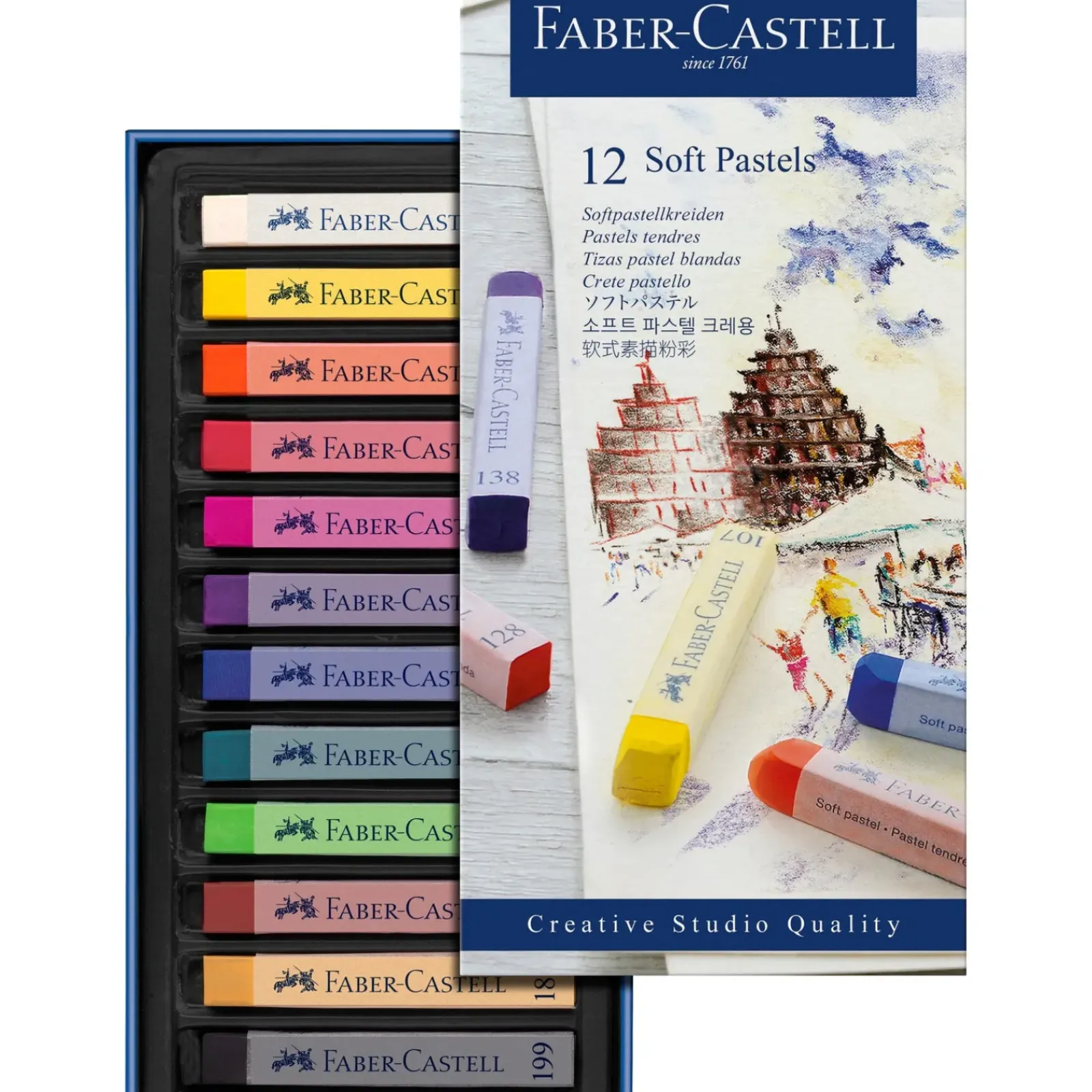 Faber Castell Brush Pen > Soft Pastel 12 Unidades