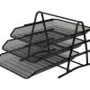 Clearance Note! Tabuleiro Metal com Suporte 3 Divisórias Preto