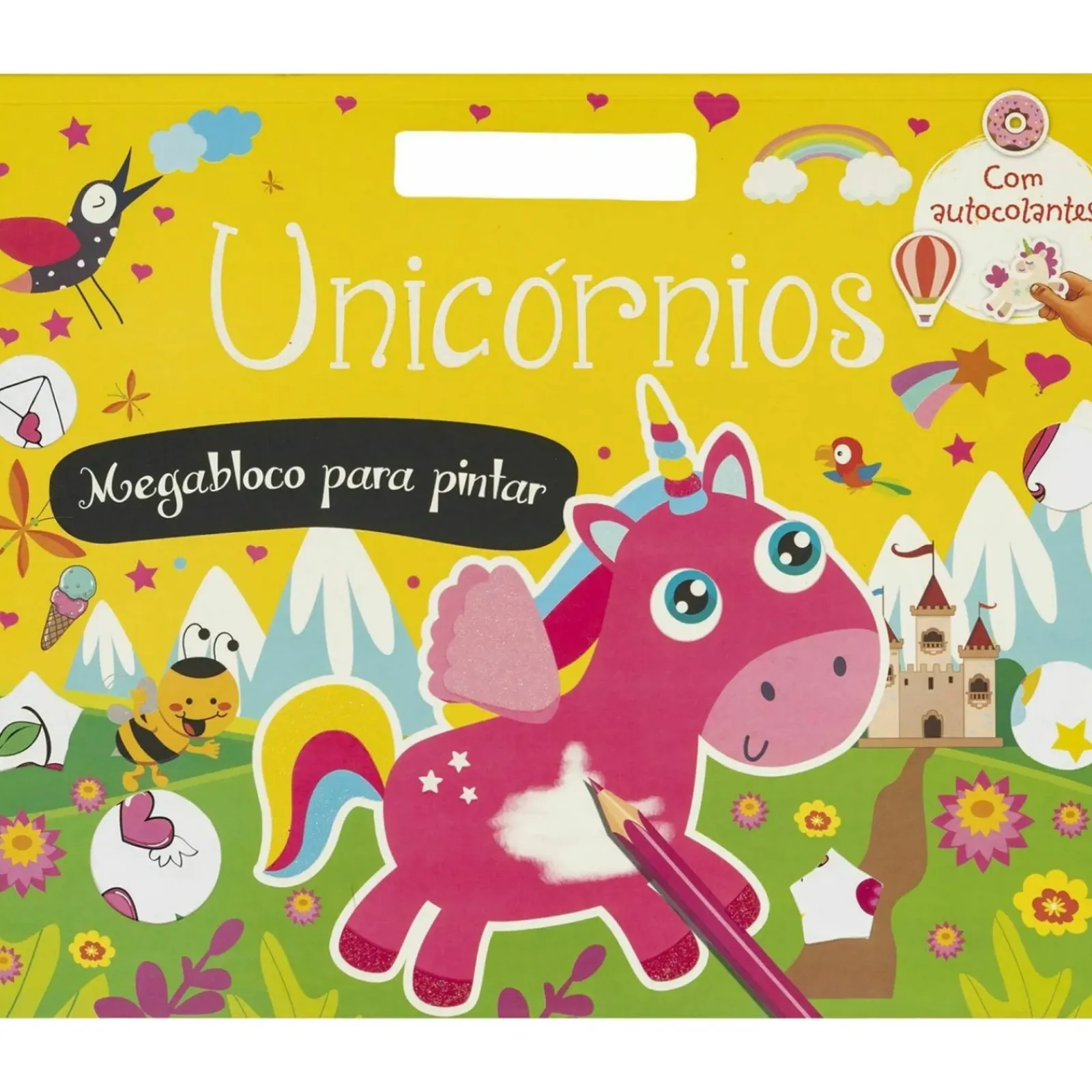 Online Porto Editora Unicórnios - Megabloco para Pintar com Autocolantes