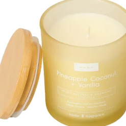 Kasa Velas E Difusores > Vela Copo Amarelo Tampa Madeira