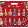 Gem Acessórios De Decoração > Xmas Molas De Madeira 12 Pack