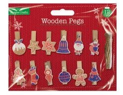 Gem Acessórios De Decoração > Xmas Molas De Madeira 12 Pack