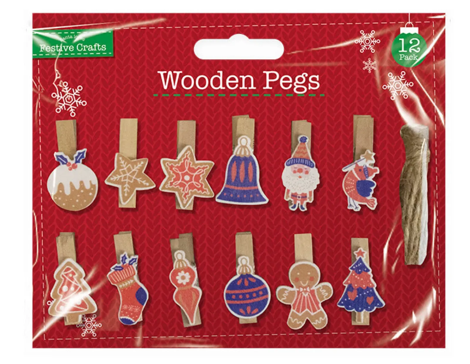 Gem Acessórios De Decoração > Xmas Molas De Madeira 12 Pack