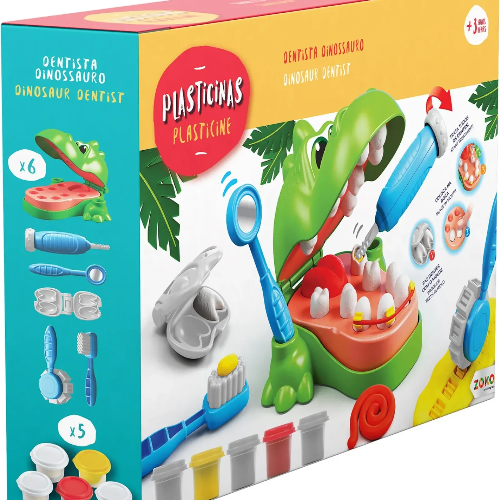 Zoko-Plasticina Plasticinas > Zoko Plasticinas - Dentista Dinossauro