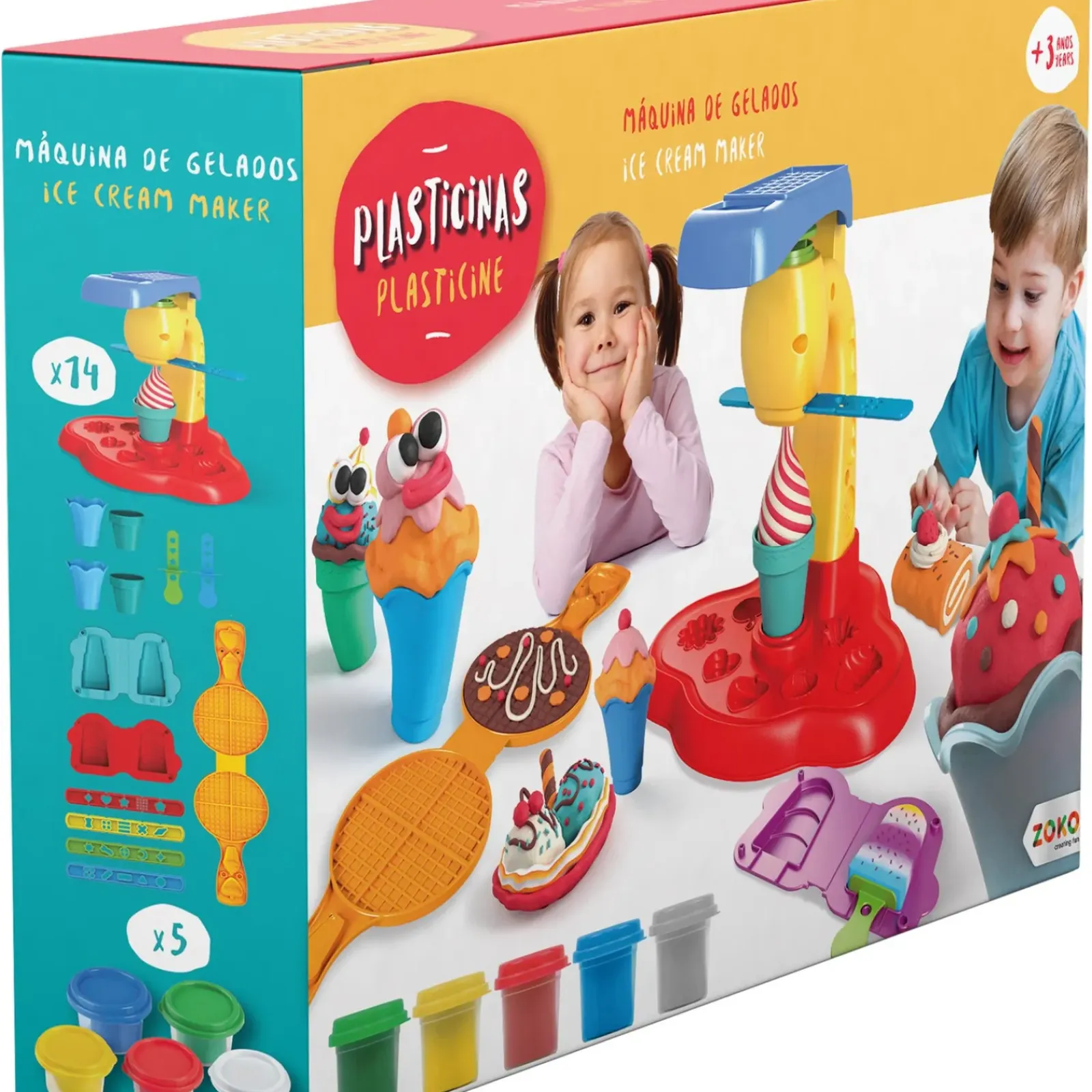 Zoko-Plasticina Plasticinas > Zoko Plasticinas - Máquina De Gelados